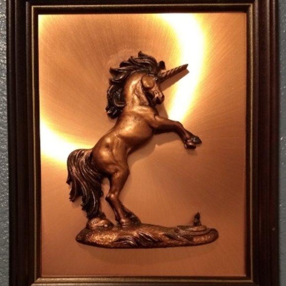Other - Copper Unicorn Wall Art - Vintage